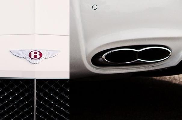 Continentala z silnikiem V8 łatwo poznać po czerwonym tle w logo oraz "ósemkowych" rurach wydechowych