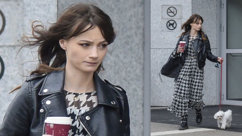 Karolina Małysz wyprowadza na spacer pieska i torebkę za 11 tysięcy złotych 