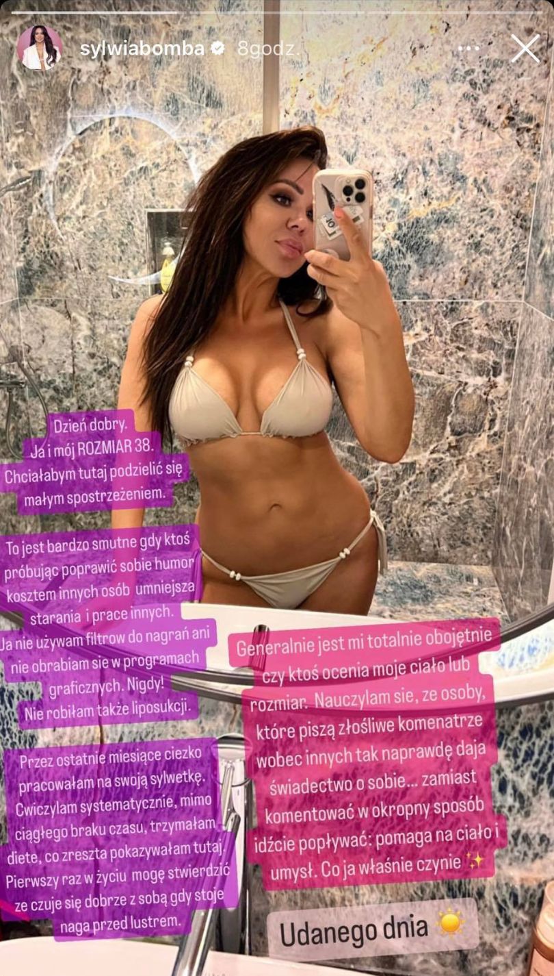 Sylwia Bomba pozuje w bikini i odpowiada na krytykę ze strony internautów