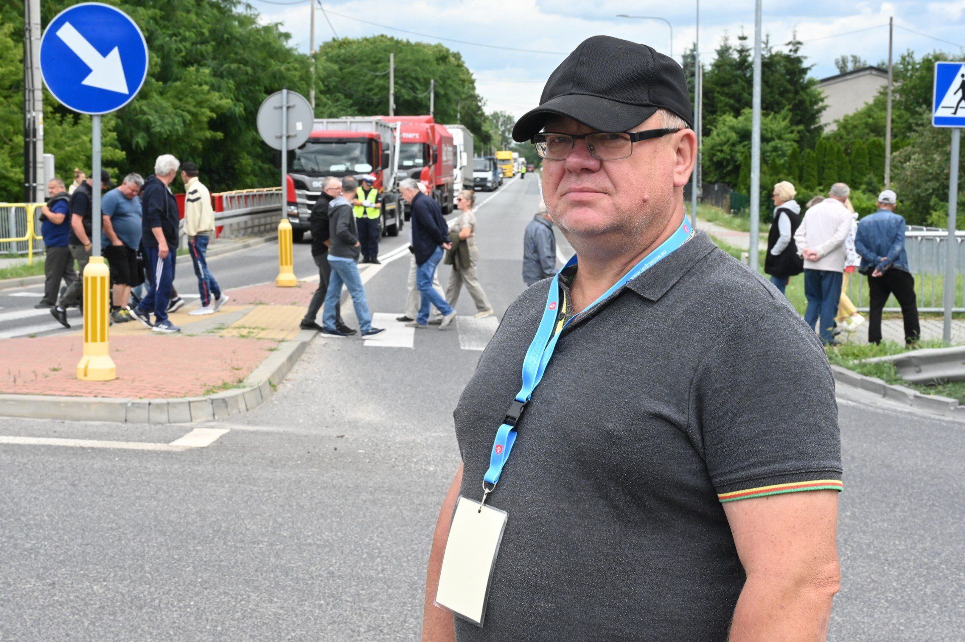 Protestujący blokowali rondo w Piaskach