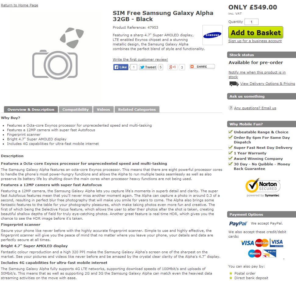 W skrócie: smartfon za 299 zł w Biedronce, magiczna reklama LG G3 i cena Galaxy Alphy 2