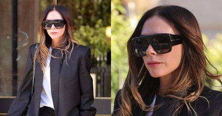 Wygładzona Victoria Beckham wyłania się z paryskiego hotelu. Klasa?