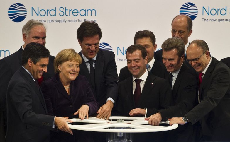 Gazociąg Nord Stream w z pompą uruchamiali niemieccy i rosyjscy politycy