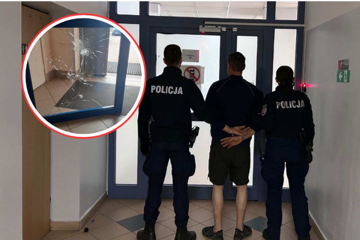 Usłyszeli huk. 43-latek "zaatakował" komisariat