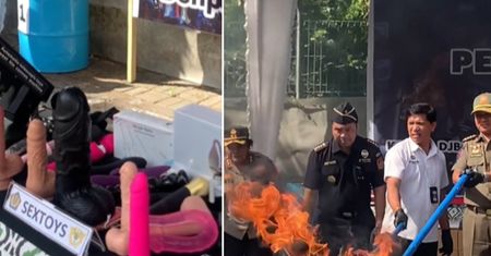 Na Bali konfiskują je turystom. Pokazali, jak palą erotyczne zabawki