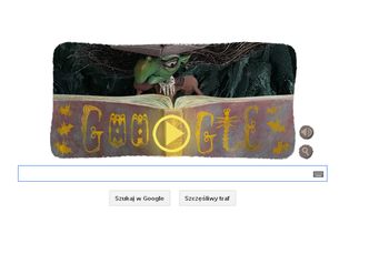 Wiedźma Halloween w Google doodle