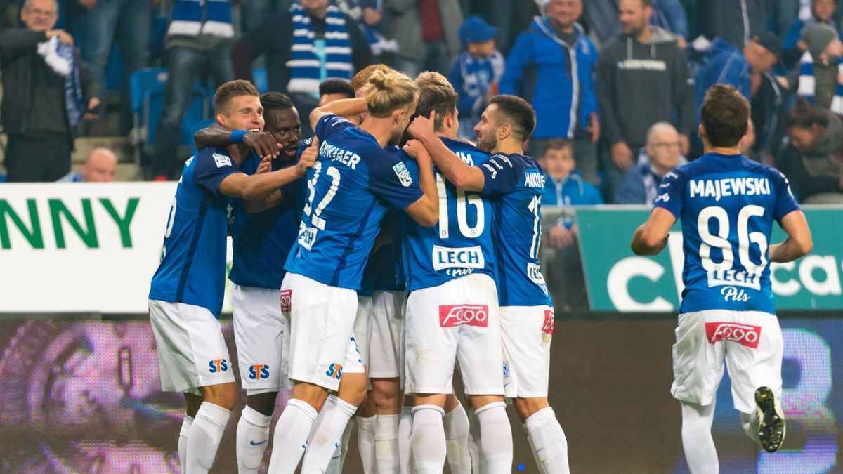 PAP / Jakub Kaczmarczyk / Radość piłkarzy Lecha Poznań