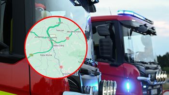 Pożar auta w tunelu na Zakopiance. Trasa była zablokowana