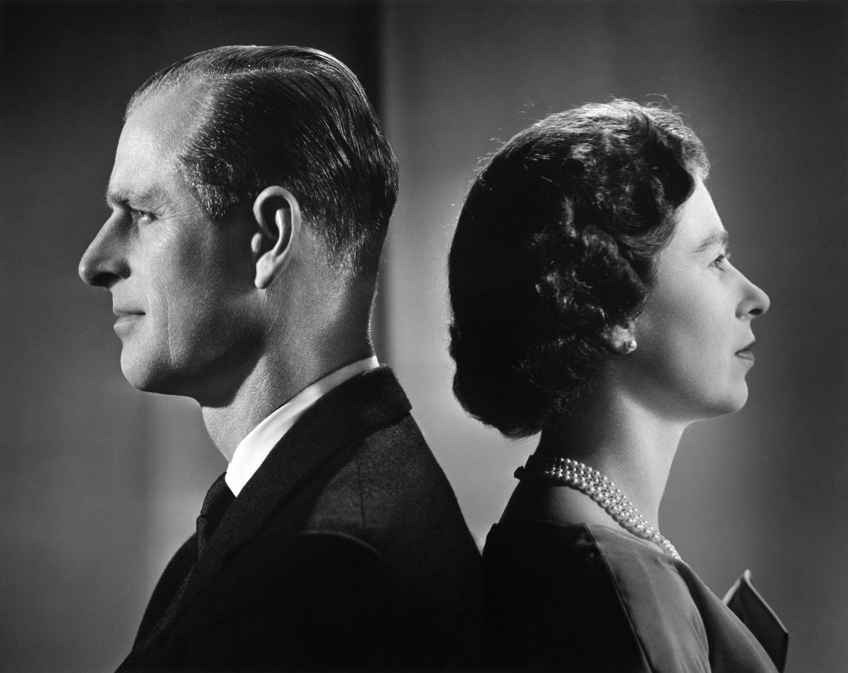 Królowa Elżbieta II i książę Filip, Londyn, grudzień 1958. 