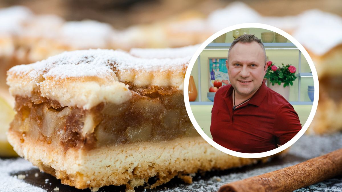 Tomasz Strzelczyk dzieli się swoim sposobem na szarlotkę