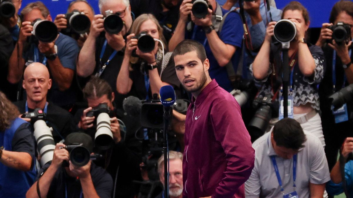PAP/EPA / Sarah Yenesel / Carlos Alcaraz po finale US Open w 2025 roku