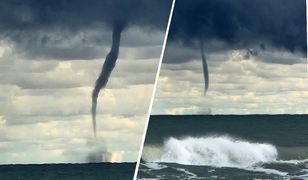 Nagle pokazał się ogromny lej. Spektakularne zdjęcie z Ustki