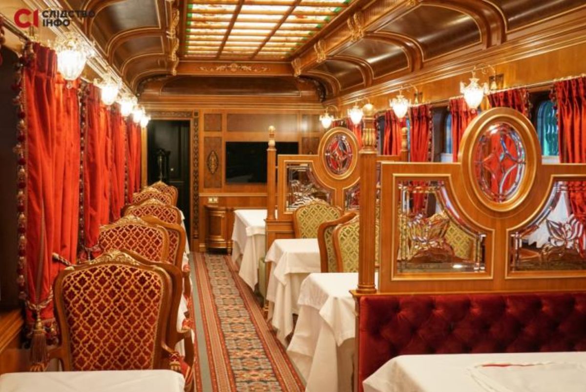 Na zdjęciu wagon restauracyjny oligarchy Wiktora Medwedczuka 