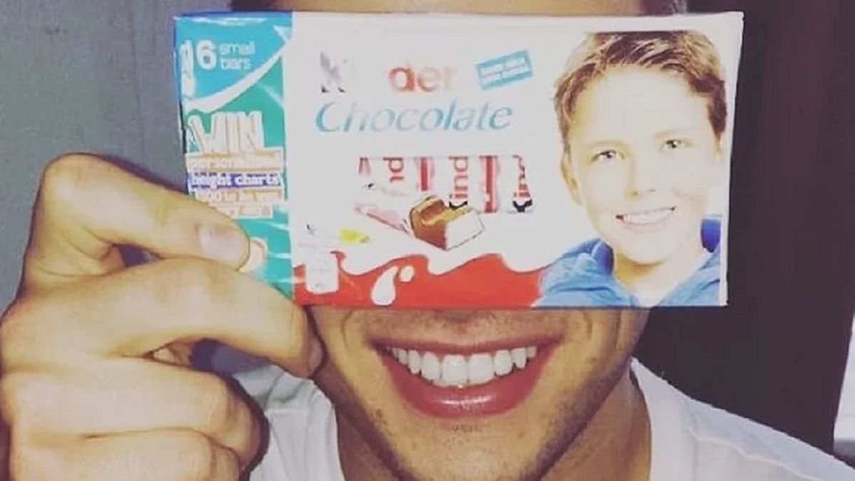 Chłopiec z czekoladek Kinder