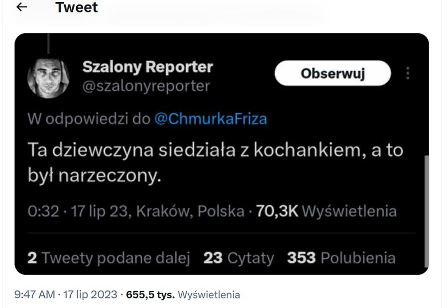 Szalony Reporter o strzelaninie w Poznaniu