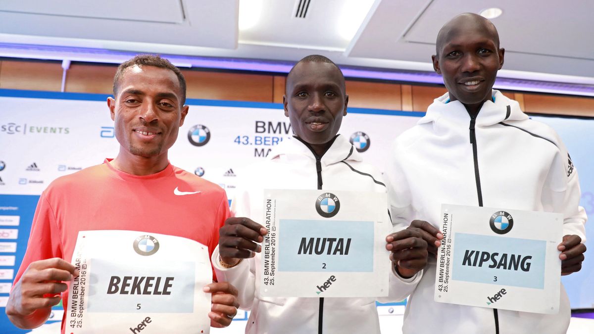 Kenenisa Bekele (Etiopia), Emmanuel Mutai, Wilson Kipsang (obaj Kenia) - faworyci 43 BMW Berlin Marathon