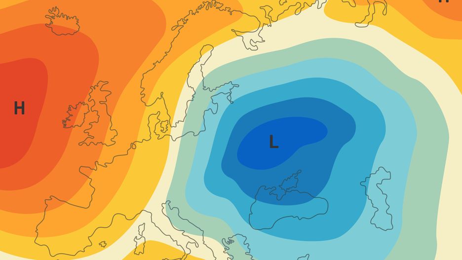 Meteorologiczna mapa prognozy pogody