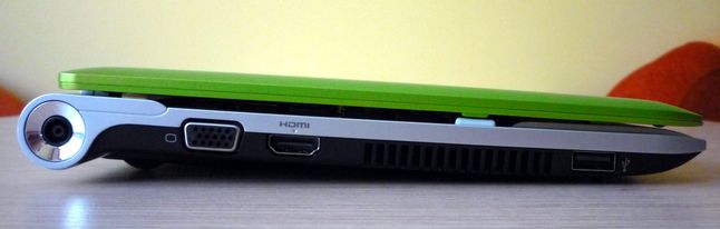 Sony VAIO YB - ścianka lewa (zasilanie, VGA, HDMI, USB 2.0)