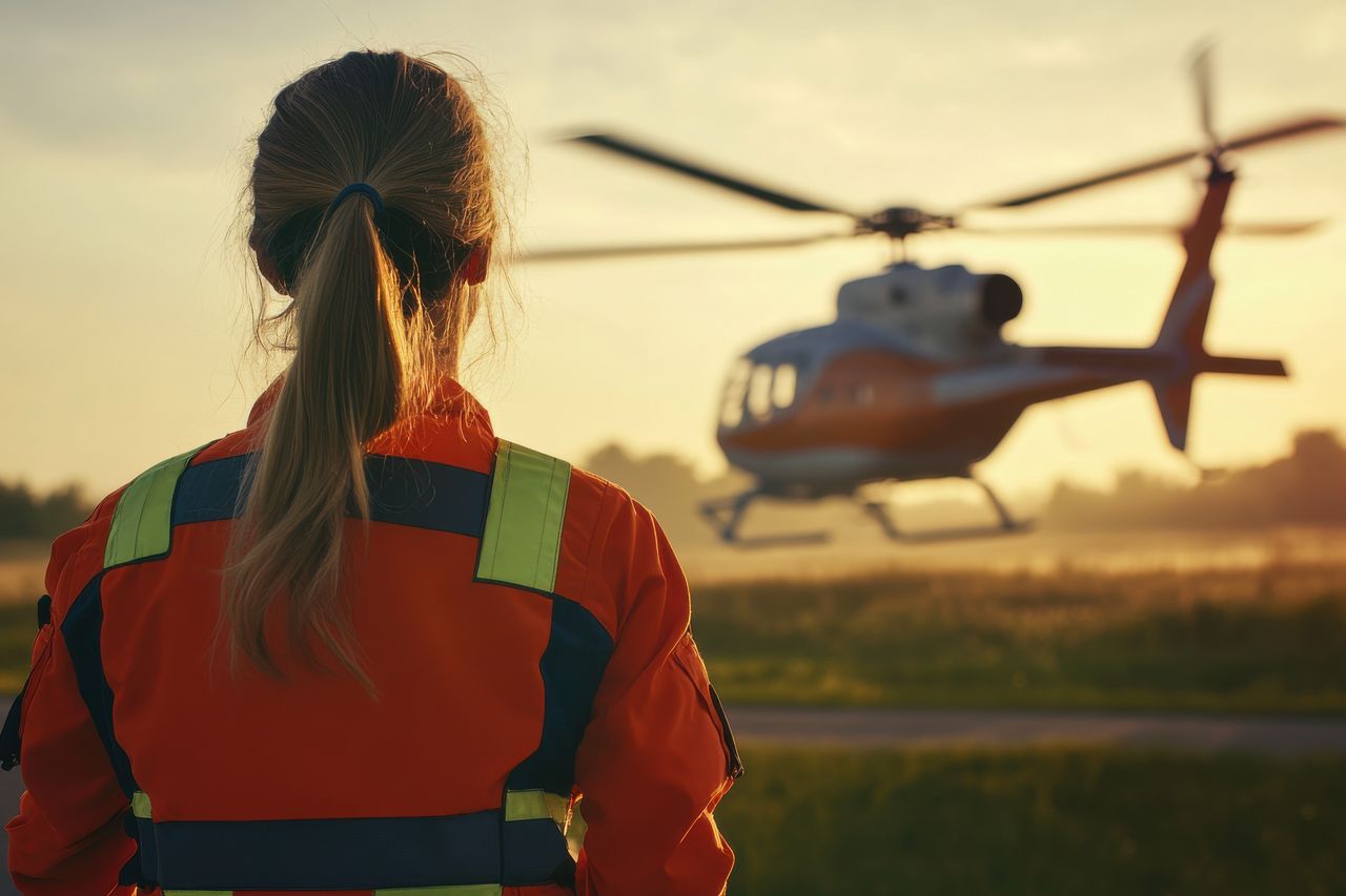 Piotrków Kujawski: Wypadek przy pracy. 63-latek poturbowany przez byki trafił do szpitala śmigłowcem LPR