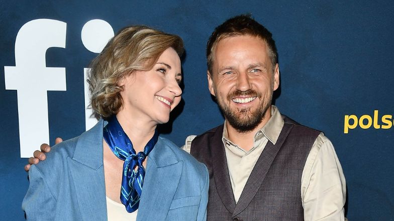 Paweł Domagała i Zuzanna Grabowska pozują na ściance