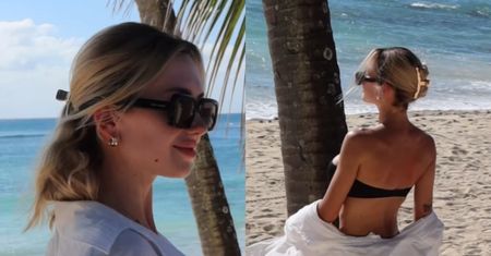 Wersow hasa w bikini po plaży, odsłaniając wysportowaną sylwetkę. Fani komplementują: "PRZEPIĘKNA FIGURA po ciąży" (WIDEO)
