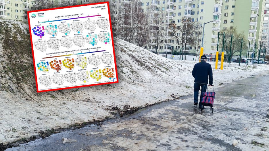 W 2024 roku spadło zaskakująco mało śniegu