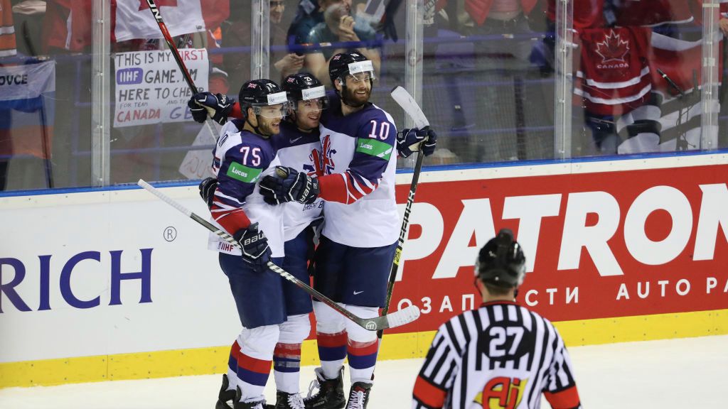 Getty Images / Xavier Laine / Na zdjęciu: hokeiści reprezentacji Wielkiej Brytanii