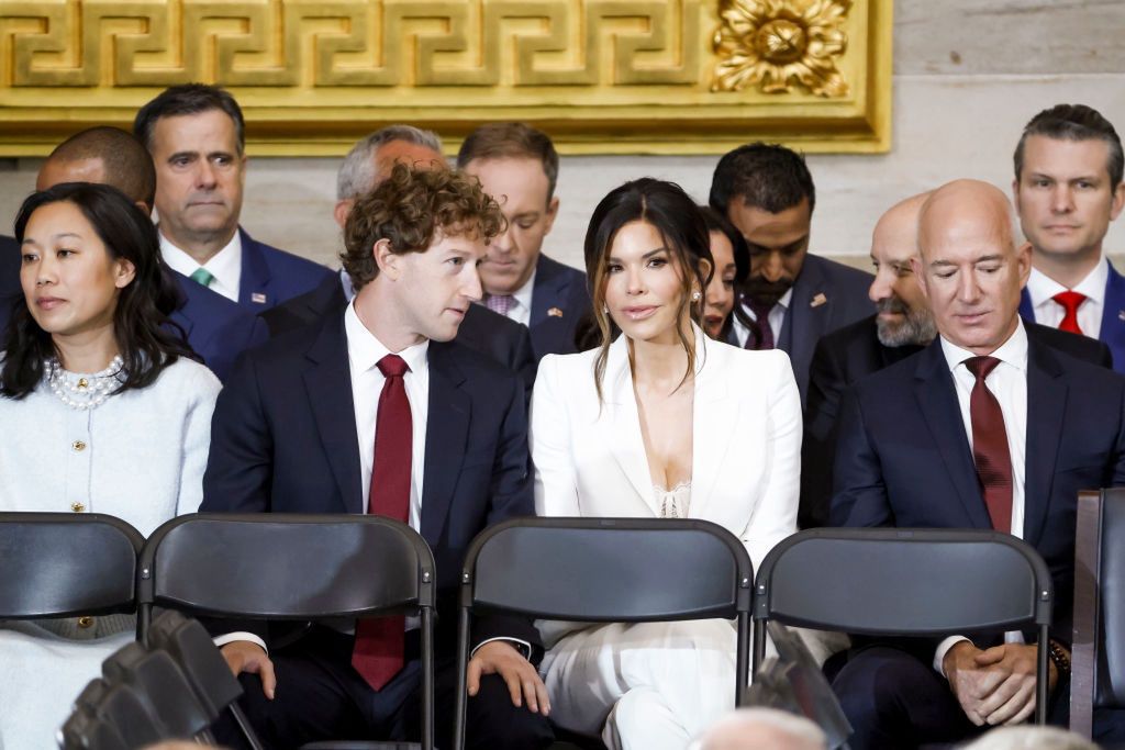 The Inauguration Of Donald J. Trump As The 47th President
WASHINGTON, DC - JANUARY 20: (L-R) Priscilla Chan, Meta CEO Mark Zuckerberg, Lauren Sanchez, and businessman Jeff Bezos, among other dignitaries, attend the United States Capitol on January 20, 2025 in Washington, DC. Donald Trump takes office for his second term as the 47th President of the United States. (Photo by Shawn Thew-Pool/Getty Images)
Pool
bestof, topix