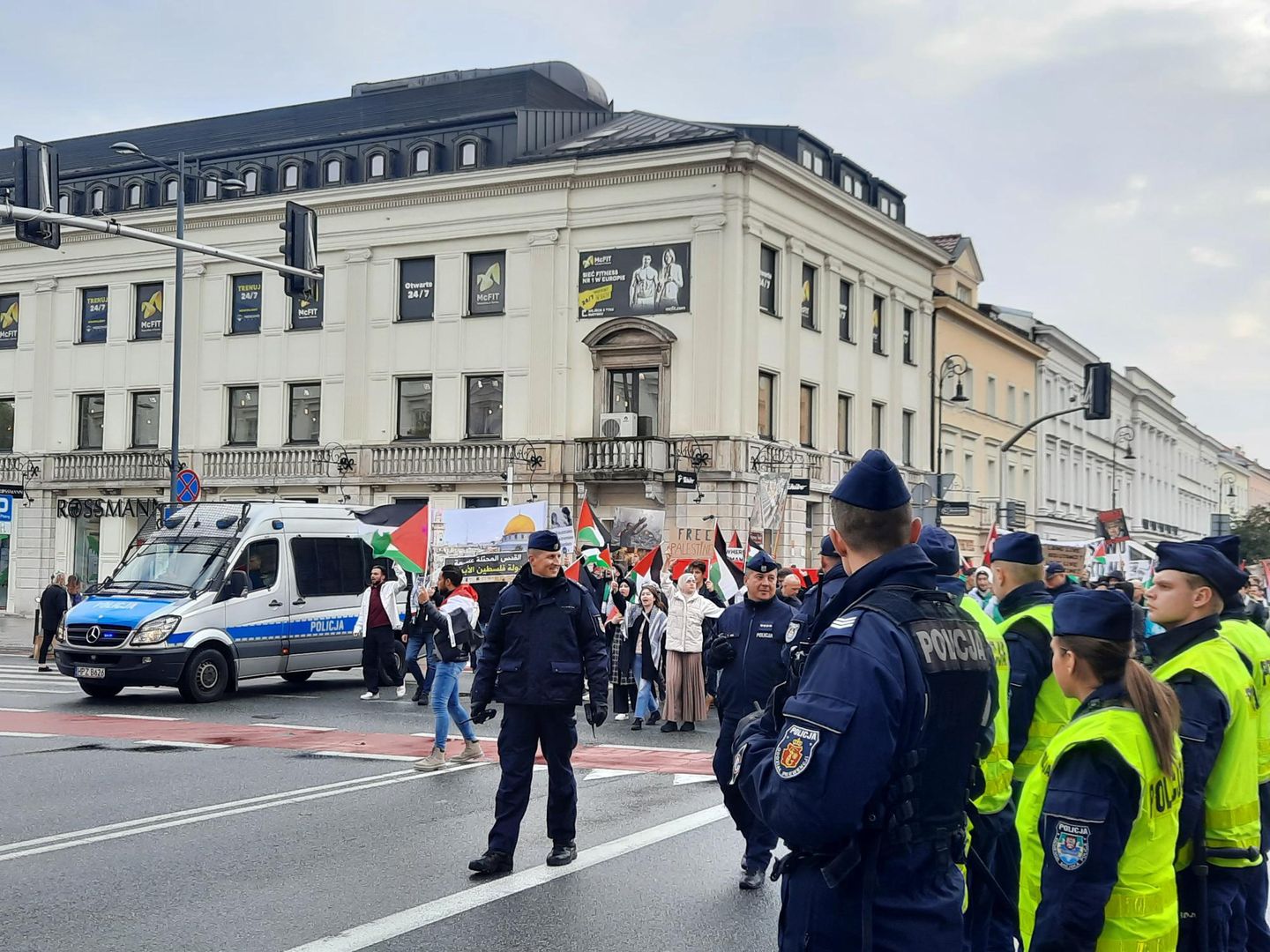 Demonstracja propalestyńska w Warszawie