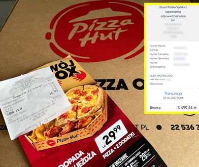 3,5 tysiąca złotych za jedną małą pizzę. Niebywały rachunek z popularnej restauracji