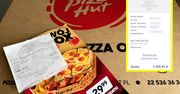 3,5 tysiąca złotych za jedną małą pizzę. Niebywały rachunek z popularnej restauracji