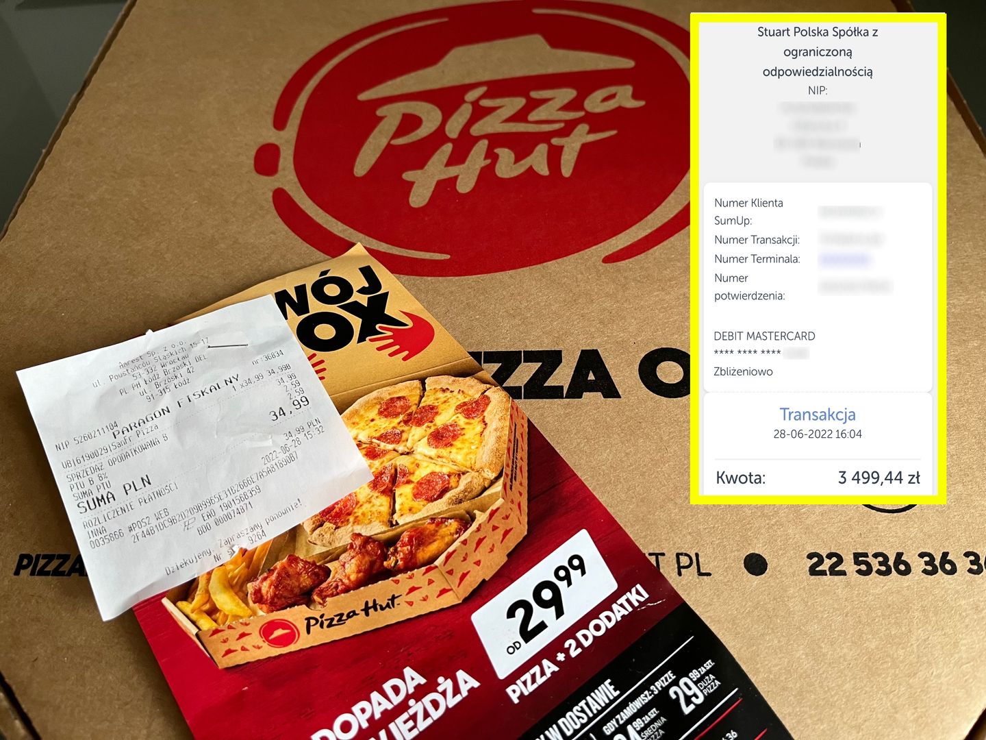 Łodzianin zapłacił za pizzę 3,5 tys. zł. Tak zachowała się restauracja