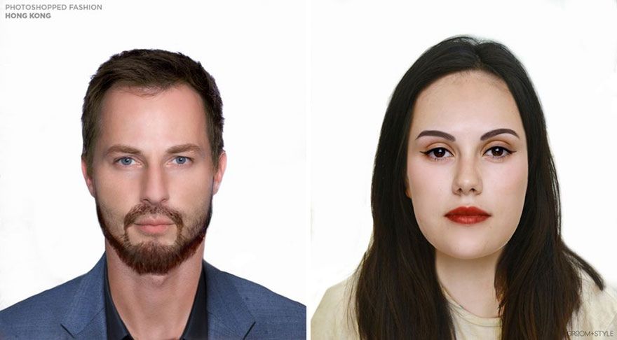 Jak wyglądają ideały piękna na świecie? Graficy przerobili portrety 13