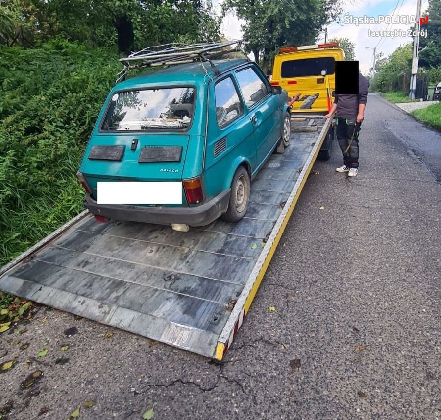 Jastrzębie Zdrój. Desperacki krok, uciekał maluchem przed policją