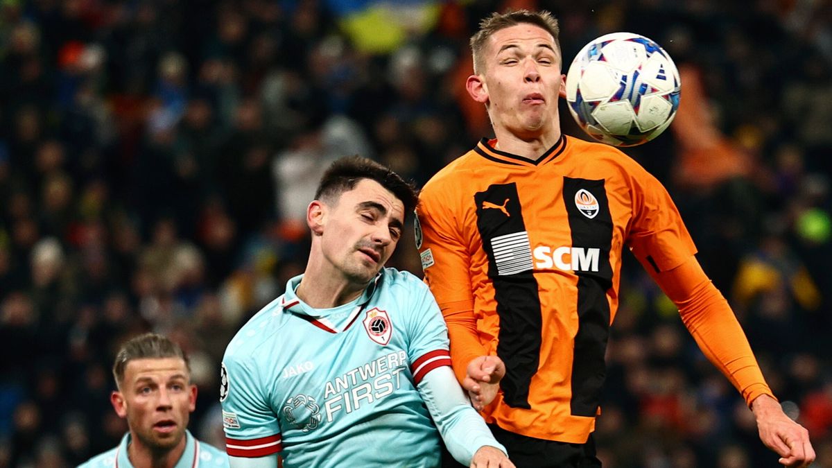 PAP/EPA / Filip Singer / Mecz Ligi Mistrzów: Szachtar Donieck - Royal Antwerp