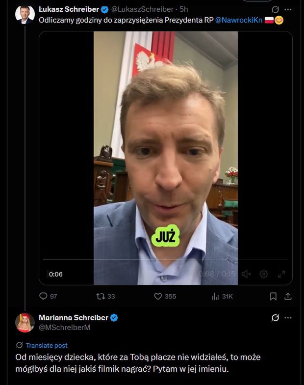 Marianna Schreiber kłóci się publicznie z byłym mężem 