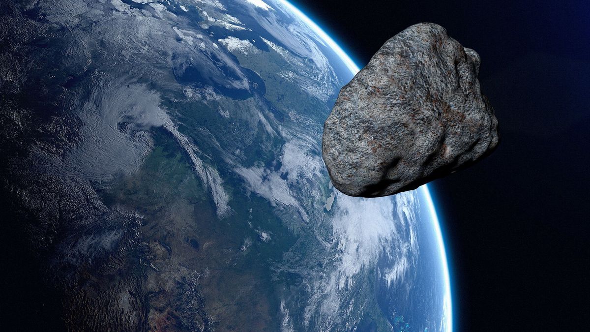 Planetoida na tle Ziemi - zdjęcie ilustracyjne