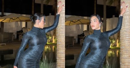 Georgina Rodriguez jako "pracująca mama" WIJE się pod palmą, pozując z torebką za KILKASET TYSIĘCY złotych (FOTO)