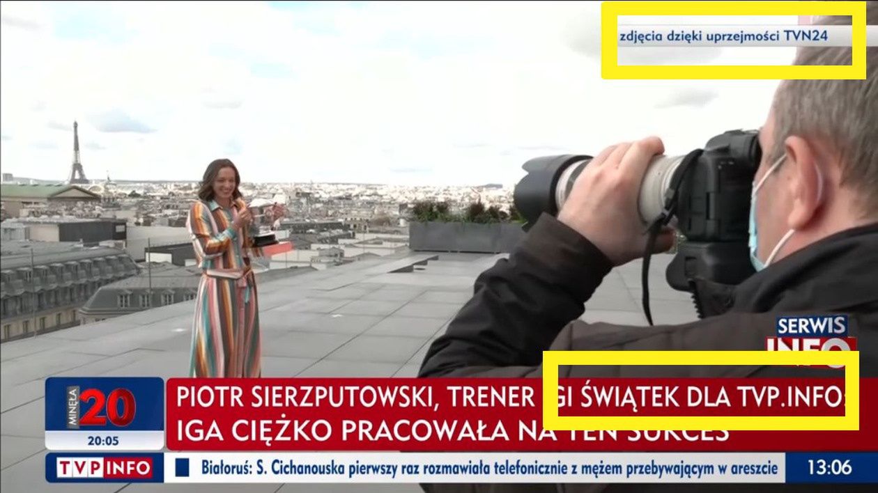 "Dzięki uprzejmości TVN24"