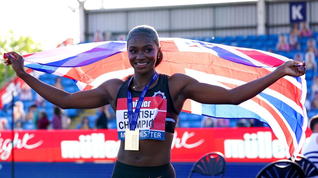 Getty Images / Martin Rickett/PA Images / Na zdjęciu: Dina Asher-Smith podczas mistrzostw kraju 2021
