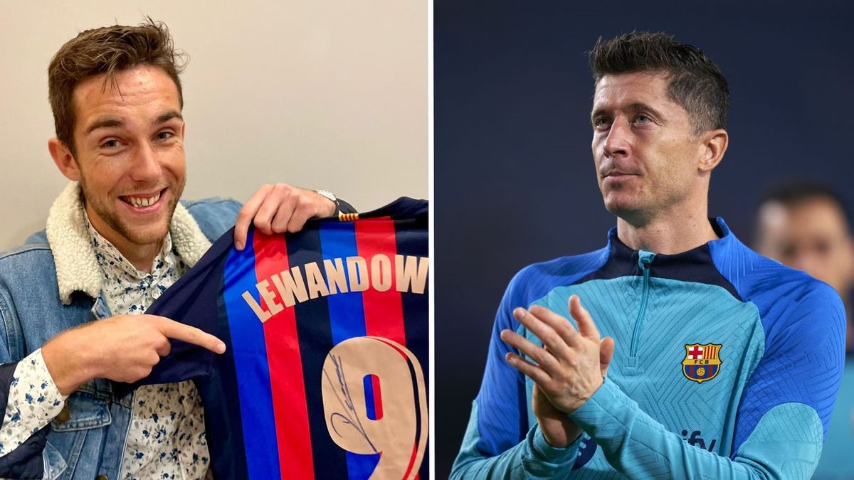 Archiwum prywatne / Tomasz Sobania / Getty Images/Quality Sport Images/Contributor / Na zdjęciu: Tomasz Sobania z koszulką Roberta Lewandowskiego, z prawej: Robert Lewandowski