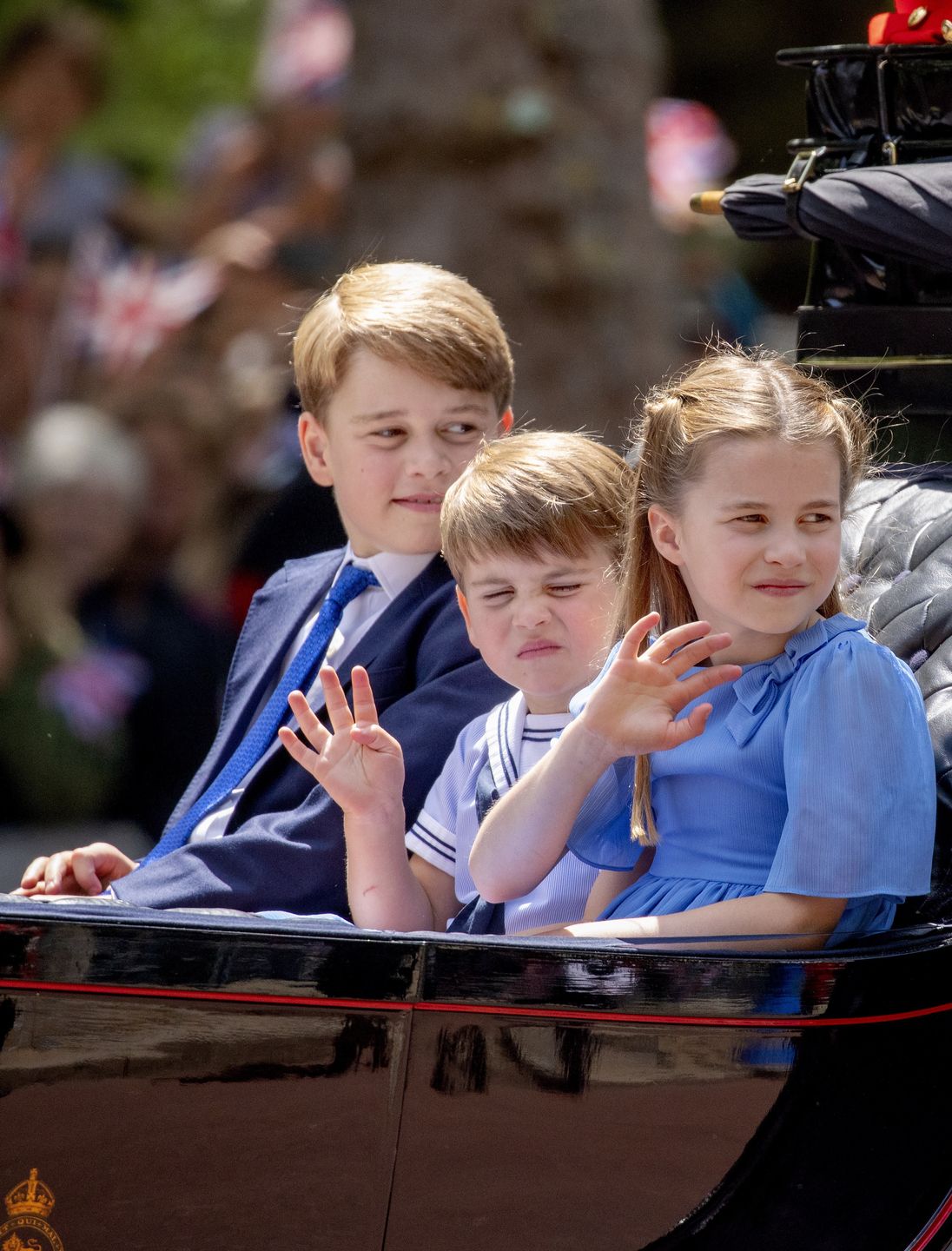 Książę George, książę Louis i księżniczka Charlotte