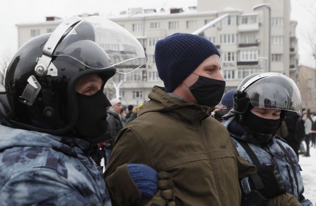 Zatrzymania zwolenników Nawalnego w Moskwie