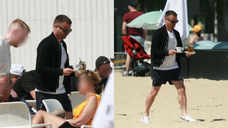 Marcin Hakiel wypoczywa na plaży w Sopocie z ukochaną