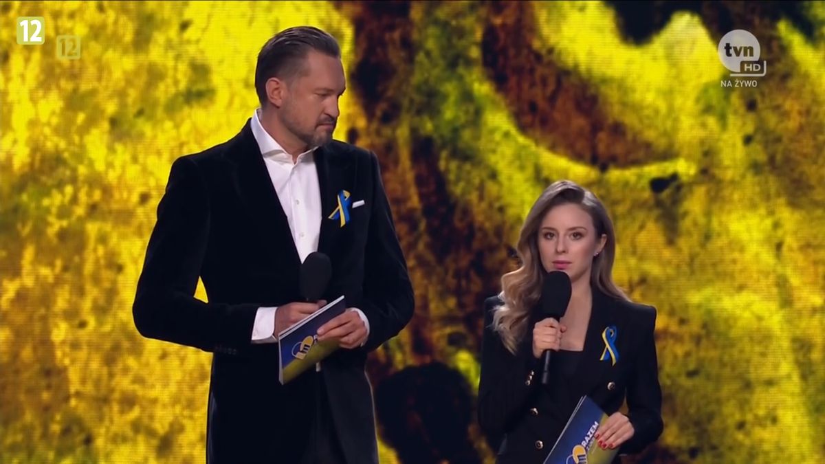 Marcin Prokop i Alina Makarczuk poprowadzili koncert "Razem z Ukrainą"