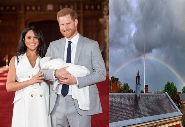 Gdy ogłaszano imię royal baby, nad zamkiem pojawiła się tęcza. "To musi być Diana!"