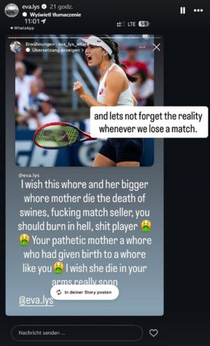 Na zdjęciu: wpis Evy Lys