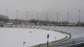 Zima na stadionie w Częstochowie