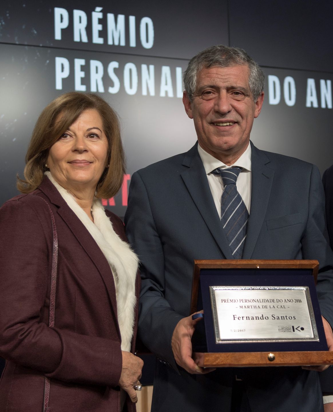 Fernando Santos i jego żona, Guilhermina Santos
