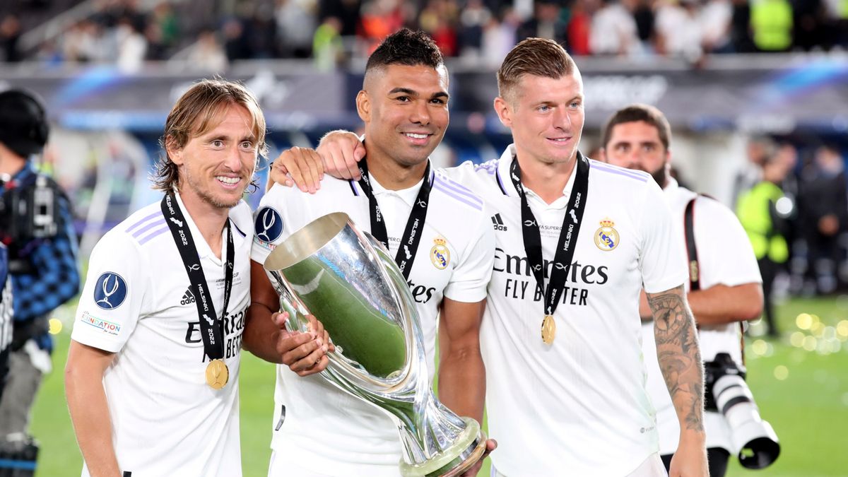 Na zdjęciu od lewej: Luka Modrić, Casemiro i Toni Kroos